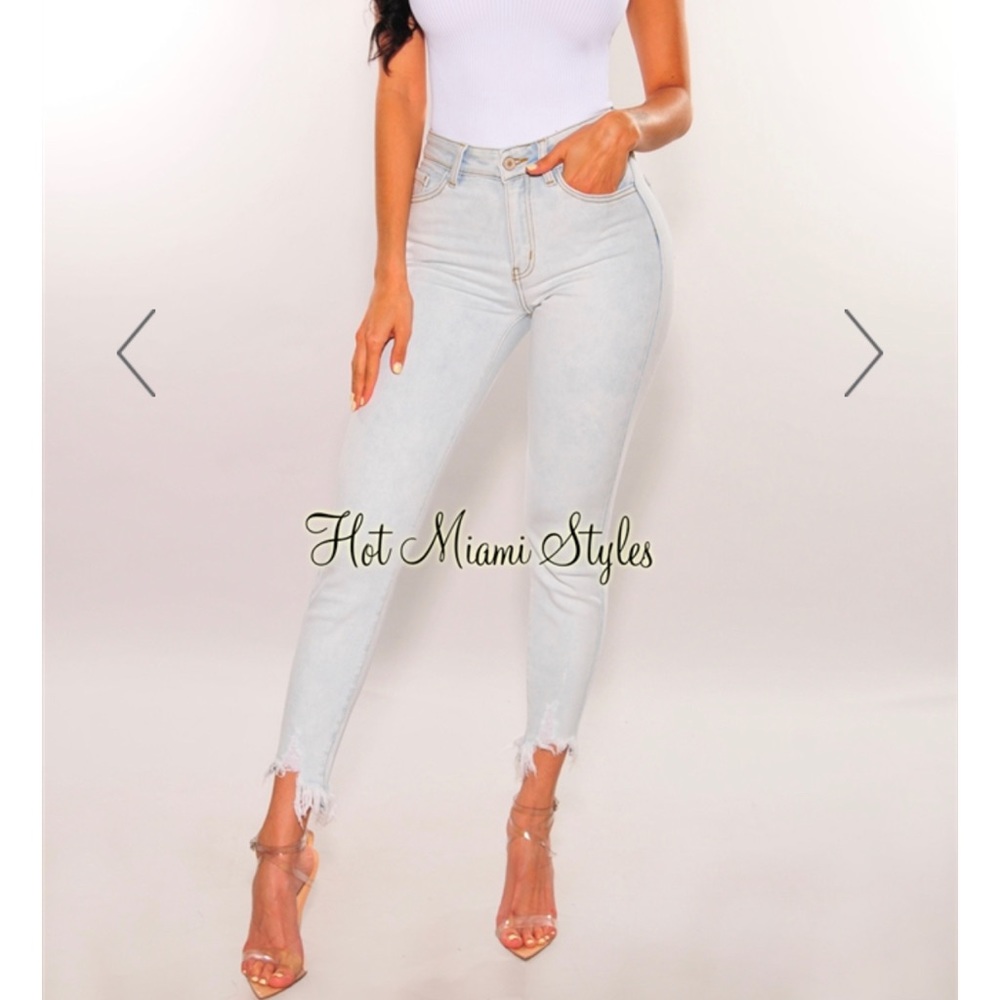 Hot Miami styles High waist skinny jeans